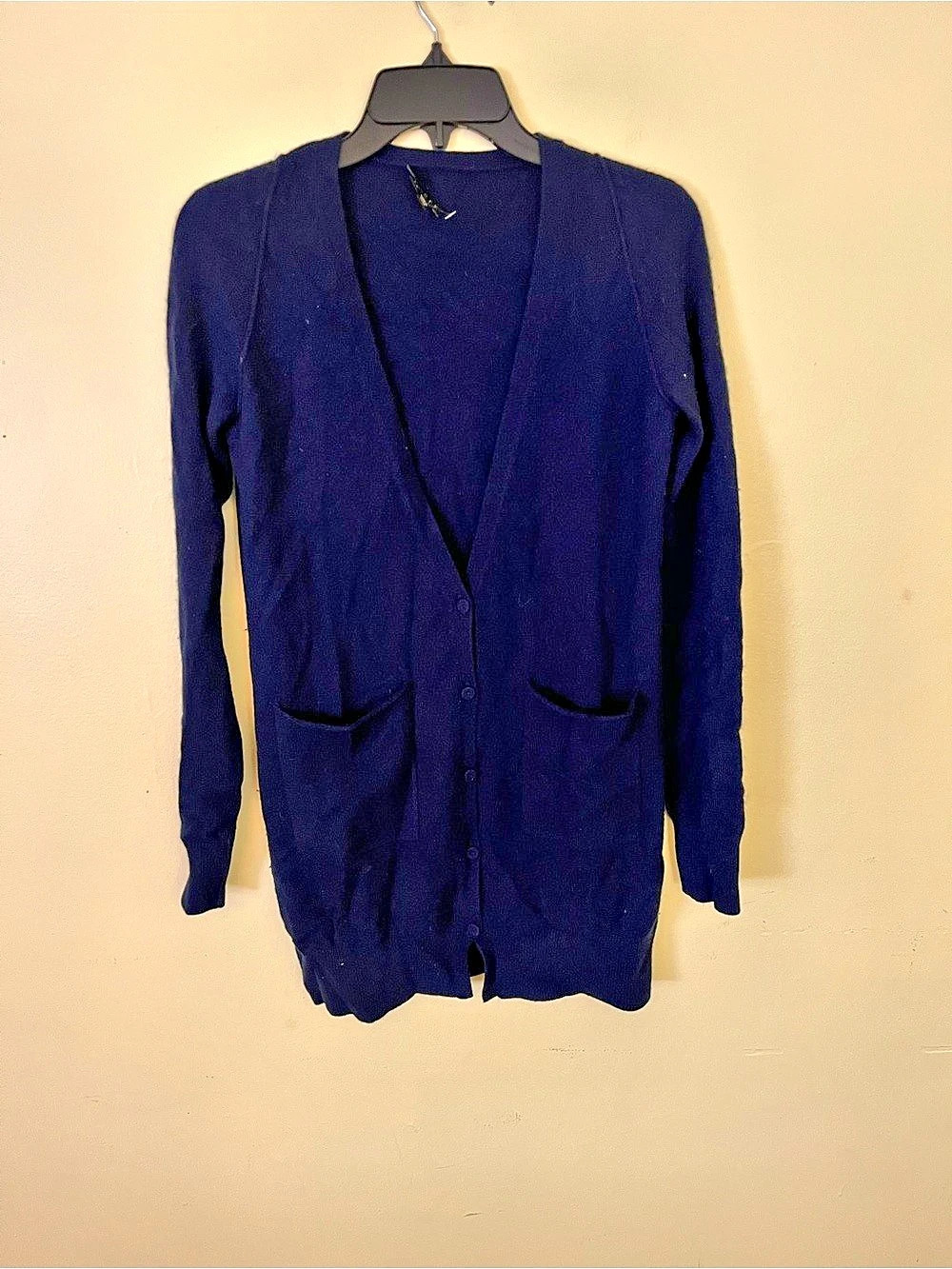Theory Blue Button-Front Cardigan Small